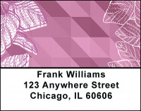Pink Geometric Nature Address Labels | LBBAP-78