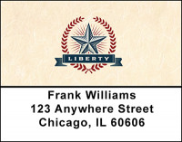 Stars - Stripes Retro Style Address Labels | LBBAP-85