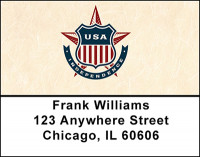 Stars - Stripes Retro Style Address Labels | LBBAP-85