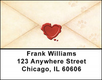 Vintage Paw Letter Address Labels | LBBAP-89