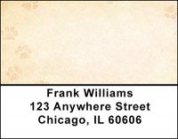 Vintage Paw Letter Address Labels | LBBAP-89