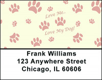 Dog Paw Prints Address Labels | LBBAP-90