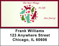 Dogs - Cats - Hearts Address Labels | LBBAP-91