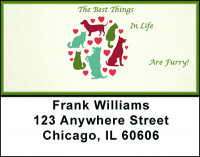 Dogs - Cats - Hearts Address Labels | LBBAP-91