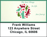 Dogs - Cats - Hearts Address Labels | LBBAP-91