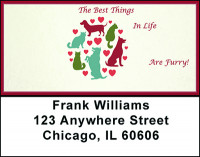 Dogs - Cats - Hearts Address Labels | LBBAP-91