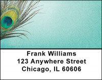 Shabby Chic Peacock Feathers Address Labels | LBBAP-93