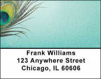 Shabby Chic Peacock Feathers Address Labels | LBBAP-93