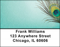 Shabby Chic Peacock Feathers Address Labels | LBBAP-93