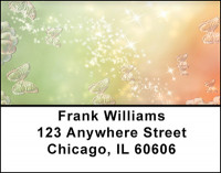 Butterflies on Ice Address Labels | LBBAQ-09
