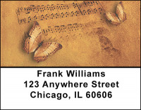 Golden Butterflies Address Labels | LBBAQ-11