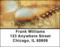 Golden Butterflies Address Labels | LBBAQ-11