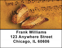 Golden Butterflies Address Labels | LBBAQ-11