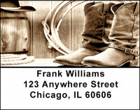 Cowboy Boots Address Labels | LBBAQ-15