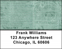 Antique Blue Address Labels | LBBAQ-17