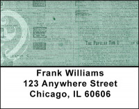Antique Blue Address Labels | LBBAQ-17