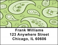 Green Floral Paisley Address Labels | LBBAQ-27