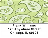 Green Floral Paisley Address Labels | LBBAQ-27