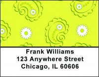 Yellow Floral Paisley Address Labels | LBBAQ-29