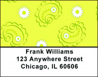 Yellow Floral Paisley Address Labels | LBBAQ-29