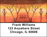 African Collage Address Labels | LBBAQ-39
