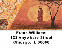 African Collage Address Labels | LBBAQ-39