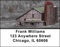 Barns In Black & White Address Labels | LBBAQ-44