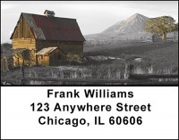 Barns In Black & White Address Labels | LBBAQ-44
