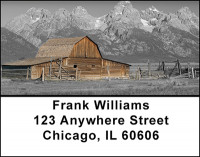 Barns In Black & White Address Labels | LBBAQ-44