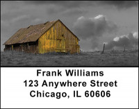 Barns In Black & White Address Labels | LBBAQ-44