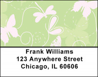 Butterflies on Green Address Labels | LBBAQ-49