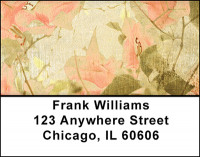 Antique Orange Flowers Address Labels | LBBAQ-54