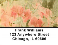 Antique Orange Flowers Address Labels | LBBAQ-54