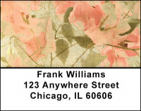 Antique Orange Flowers Address Labels | LBBAQ-54