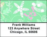 Ornamental Butterflies Address Labels | LBBAQ-56