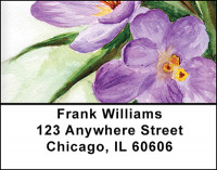 Purple Crocus Watercolor Art Address Labels | LBBAQ-59