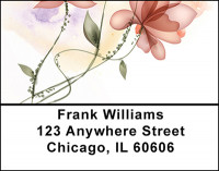 Flower Watercolor Abstract Address Labels | LBBAQ-64