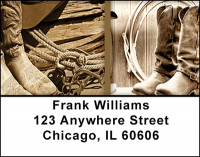Cowboy Collage Address Labels | LBBAQ-66