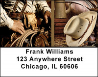 Cowboy Collage Address Labels | LBBAQ-66