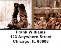 Cowboy Collage Address Labels | LBBAQ-66