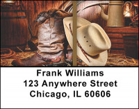 Cowboy Collage Address Labels | LBBAQ-66