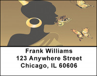 African American Silhouette Address Labels | LBBAQ-72