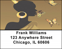 African American Silhouette Address Labels | LBBAQ-72