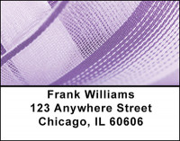 Purple Ribbon Address Labels | LBBAQ-97