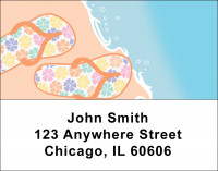 Retro Beach Scenes Address Labels | LBBEA-02