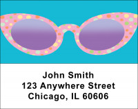 Retro Beach Scenes Address Labels | LBBEA-02