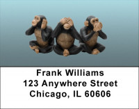 Wise Monkeys Address Labels | LBEVD-01