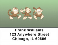 Wise Monkeys Address Labels | LBEVD-01