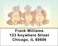 Wise Monkeys Address Labels | LBEVD-01