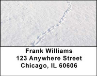 Animal Prints in the Snow Address Labels | LBGEO-30